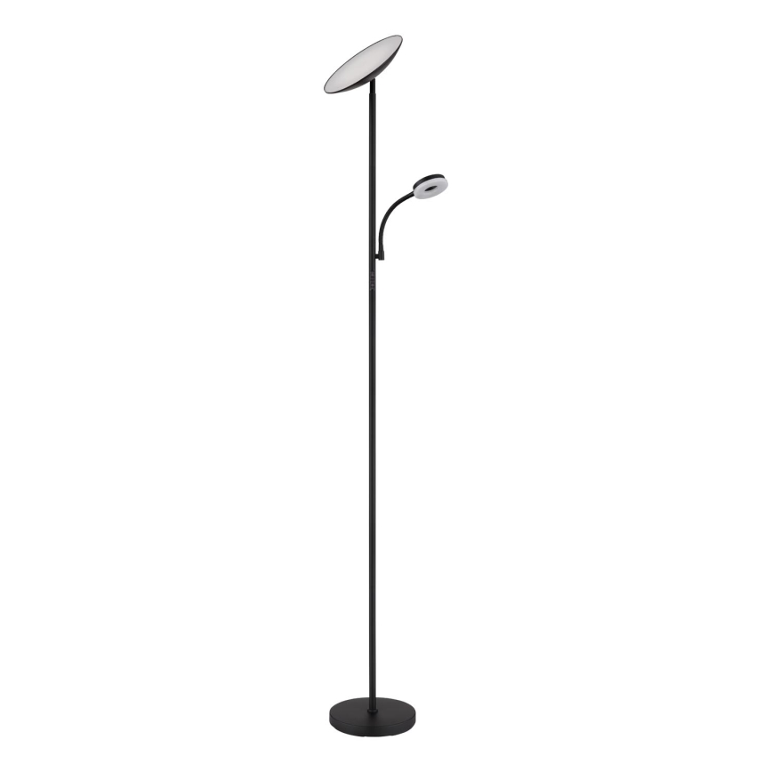 Globo - Lampada da terra dimmerabile LED/20W/230V+ LED/5W 3000/4000/6500K nero