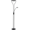 Globo - Lampada da terra LED dimmerabile LED/20W/230V + LED/4W 3000K nera