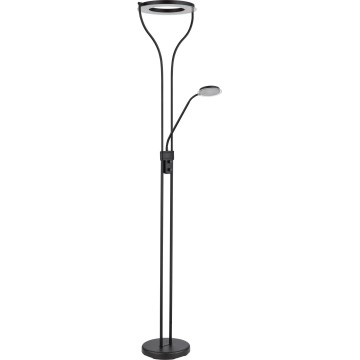 Globo - Lampada da terra LED dimmerabile LED/20W/230V + LED/4W 3000K nera