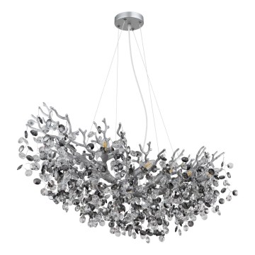 Globo - Lampadario a cavo 10xE14/40W/230V argento