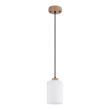 Globo - Lampadario a cavo 1xE27/60W/230V rovere/bianco