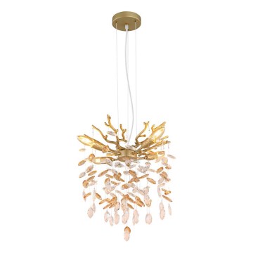 Globo - Lampadario a cavo 4xE14/40W/230V dorato