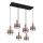 Globo - Lampadario a cavo 6xE27/60W/230V marrone