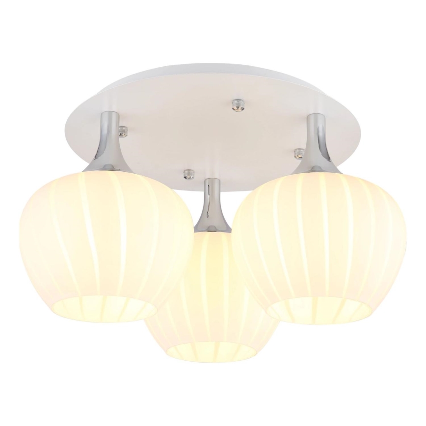 Globo - Lampadario a plafone 3xE27/40W/230V bianco