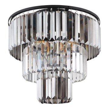 Globo - Lampadario a plafone 3xE27/40W/230V diametro 40 cm nero