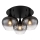 Globo - Lampadario a plafone 3xE27/40W/230V diametro 45 cm nero