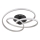 Globo - Lampadario a plafone LED LED/40W/230V 3000K cromo opaco/nero