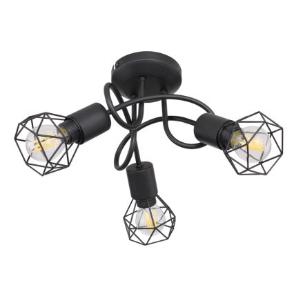 Globo - Lampadario a plafone LED 3xE14/6W/230V nero
