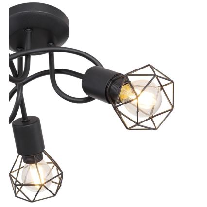 Globo - Lampadario a plafone LED 3xE14/6W/230V nero