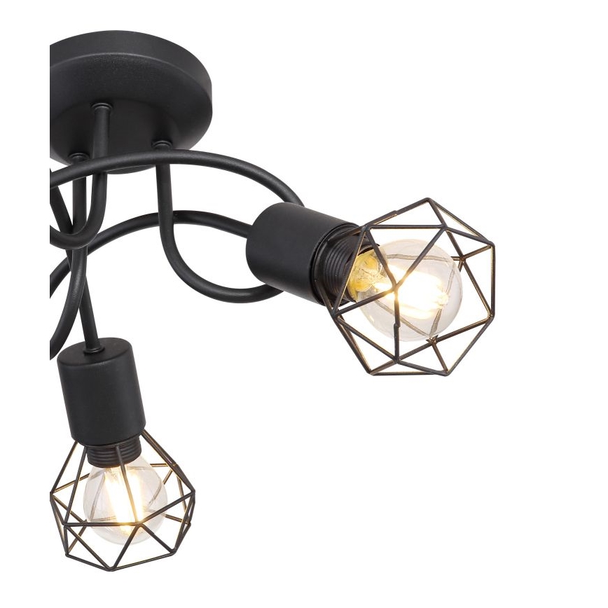 Globo - Lampadario a plafone LED 3xE14/6W/230V nero