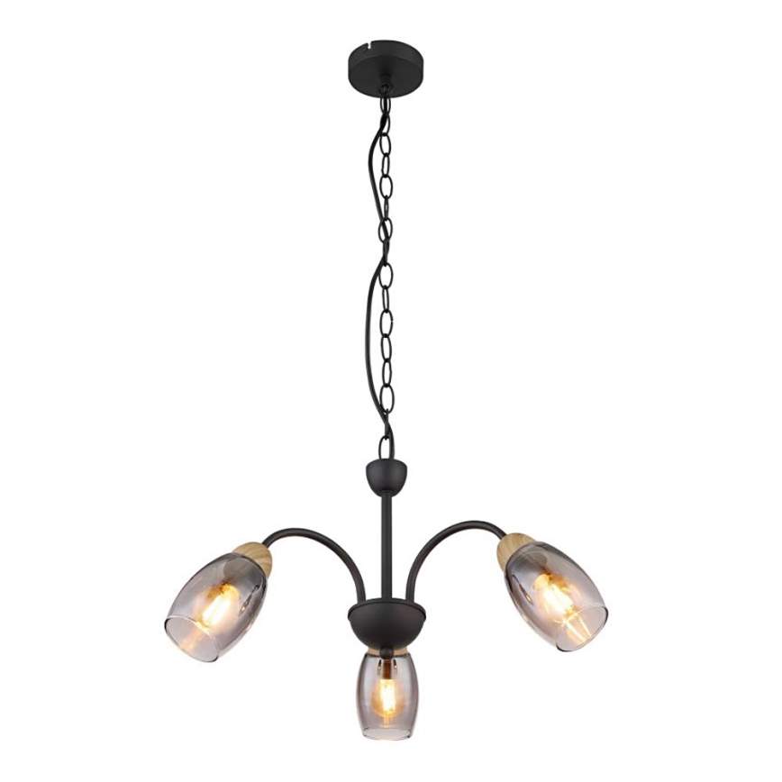 Globo - Lampadario a sospensione con catena 3xE14/25W/230V