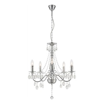 Globo - Lampadario a sospensione con catena 5xE14/40W/230V