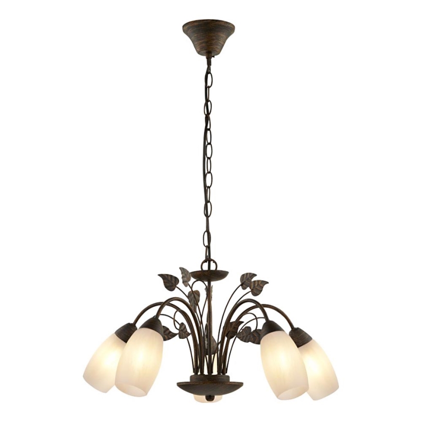 Globo - Lampadario a sospensione con catena 5xE14/40W/230V