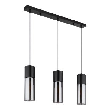 Globo - Lampadario a sospensione con cavo 3xE27/25W/230V nero