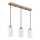 Globo - Lampadario a sospensione con cavo 3xE27/60W/230V rovere/bianco