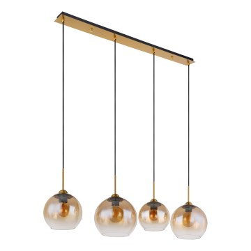 Globo - Lampadario a sospensione con cavo 4xE27/60W/230V ottone