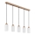 Globo - Lampadario a sospensione con cavo 5xE27/60W/230V rovere/bianco