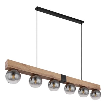 Globo - Lampadario a sospensione con cavo 6xE27/40W/230V