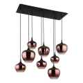 Globo - Lampadario a sospensione con cavo 8xE27/40W/230V finitura rame