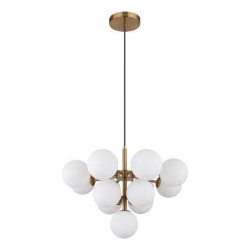 Globo - Lampadario a sospensione con filo 13xG9/5W/230V diametro 56 cm oro