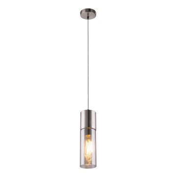 Globo - Lampadario a sospensione con filo 1xE27/25W/230V diametro 10,5 cm cromo opaco