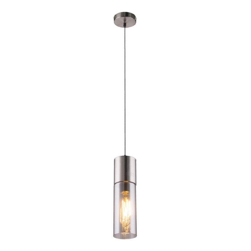 Globo - Lampadario a sospensione con filo 1xE27/25W/230V diametro 10,5 cm cromo opaco