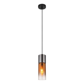 Globo - Lampadario a sospensione con filo 1xE27/25W/230V diametro 10,5 cm nero/rame