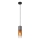 Globo - Lampadario a sospensione con filo 1xE27/25W/230V diametro 10,5 cm nero/rame