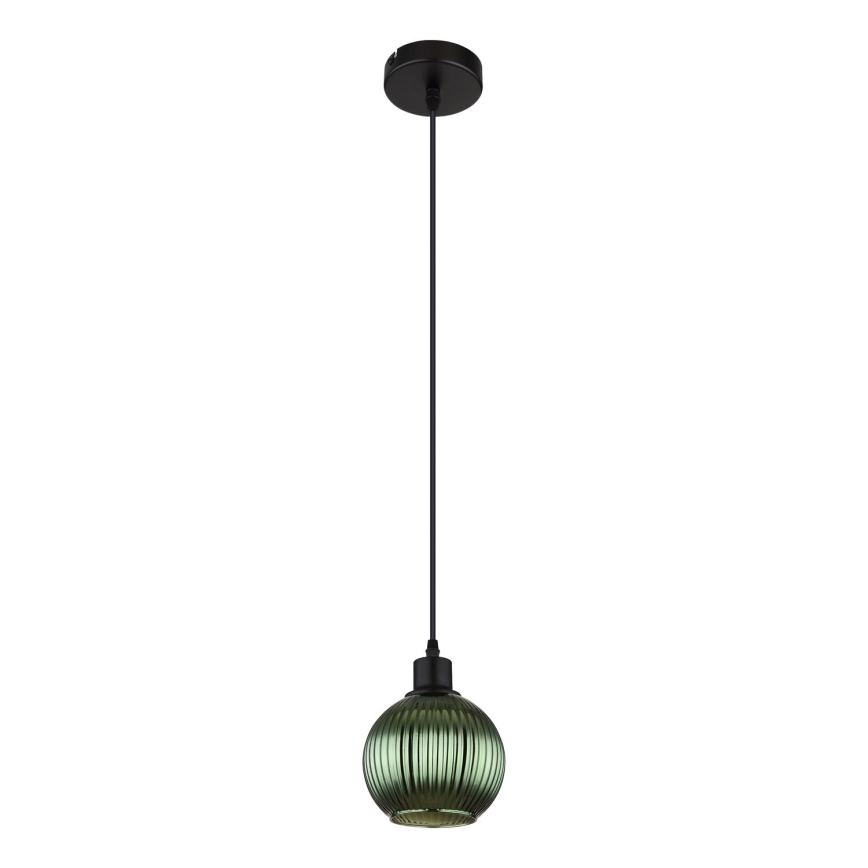 Globo - Lampadario a sospensione con filo 1xE27/25W/230V diametro 15 cm verde