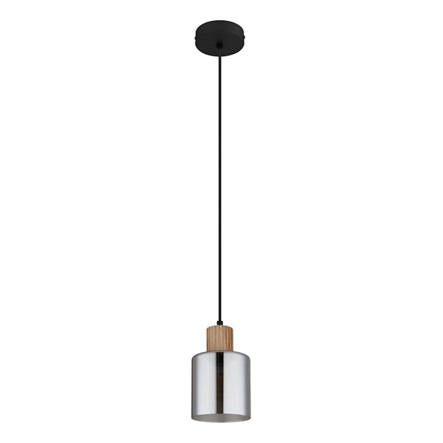 Globo - Lampadario a sospensione con filo 1xE27/25W/230V nero diametro 12 cm