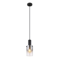 Globo - Lampadario a sospensione con filo 1xE27/40W/230V diametro 12,5 cm nero