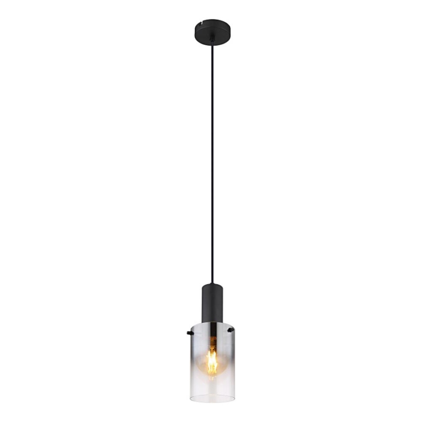 Globo - Lampadario a sospensione con filo 1xE27/40W/230V diametro 12,5 cm nero