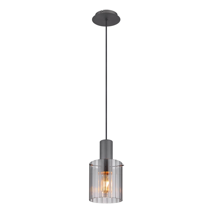 Globo - Lampadario a sospensione con filo 1xE27/40W/230V diametro 18 cm grigio
