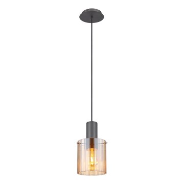 Globo - Lampadario a sospensione con filo 1xE27/40W/230V diametro 18 cm marrone