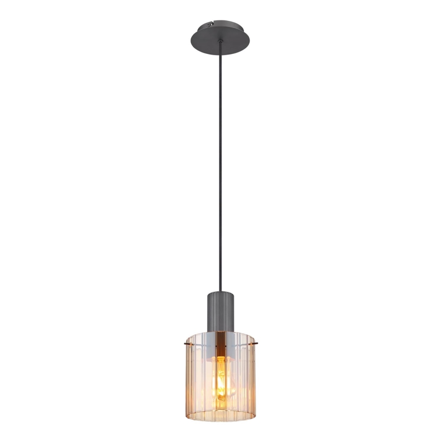 Globo - Lampadario a sospensione con filo 1xE27/40W/230V diametro 18 cm marrone