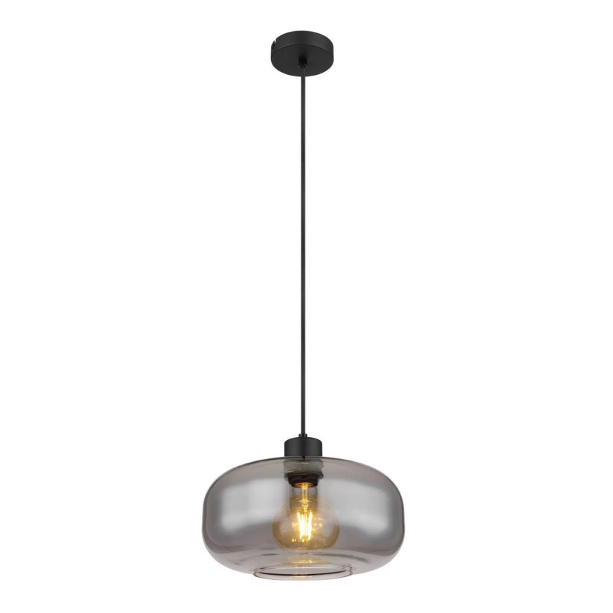 Globo - Lampadario a sospensione con filo 1xE27/40W/230V diametro 28 cm grigio