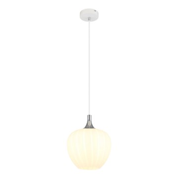 Globo - Lampadario a sospensione con filo 1xE27/60W/230V diametro 24 cm bianco
