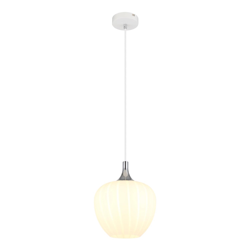 Globo - Lampadario a sospensione con filo 1xE27/60W/230V diametro 24 cm bianco