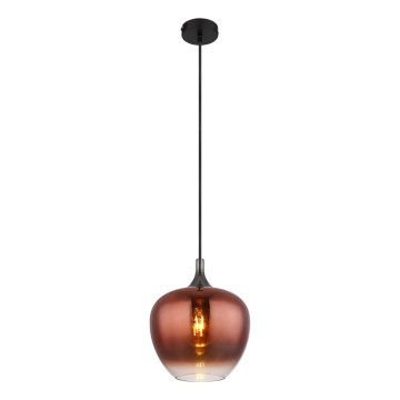 Globo - Lampadario a sospensione con filo 1xE27/60W/230V diametro 24 cm rame