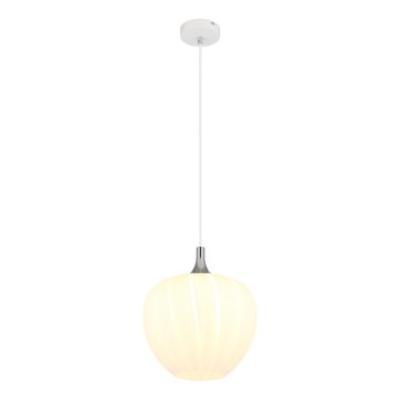 Globo - Lampadario a sospensione con filo 1xE27/60W/230V diametro 29 cm bianco