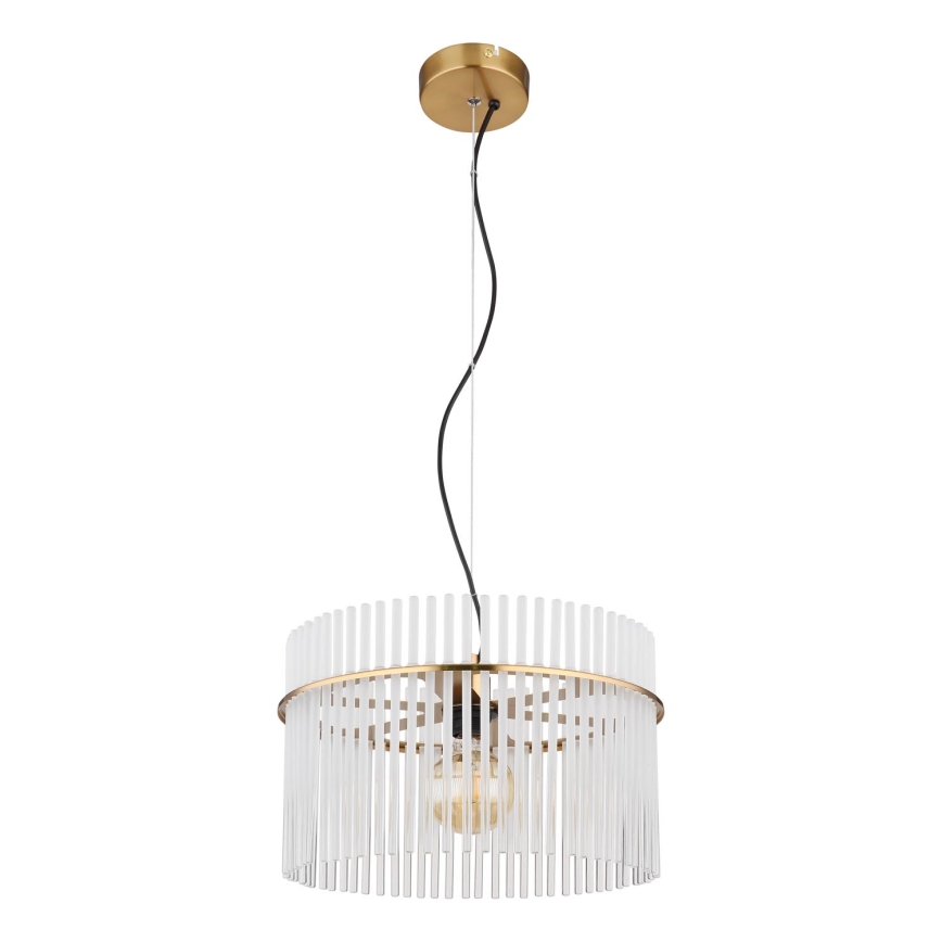 Globo - Lampadario a sospensione con filo 1xE27/60W/230V diametro 40 cm oro