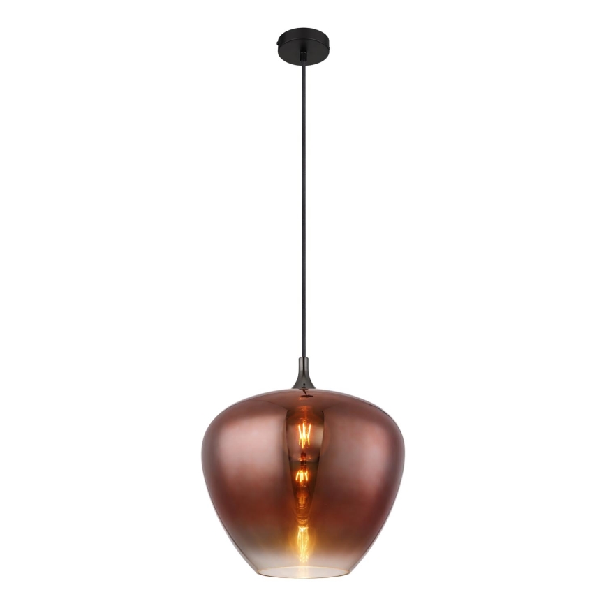 Globo - Lampadario a sospensione con filo 1xE27/60W/230V diametro 40 cm rame