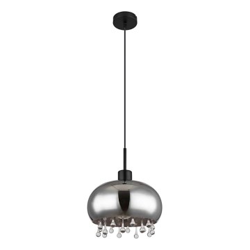 Globo - Lampadario a sospensione con filo 1xE27/9W/230V diametro 28 cm nero