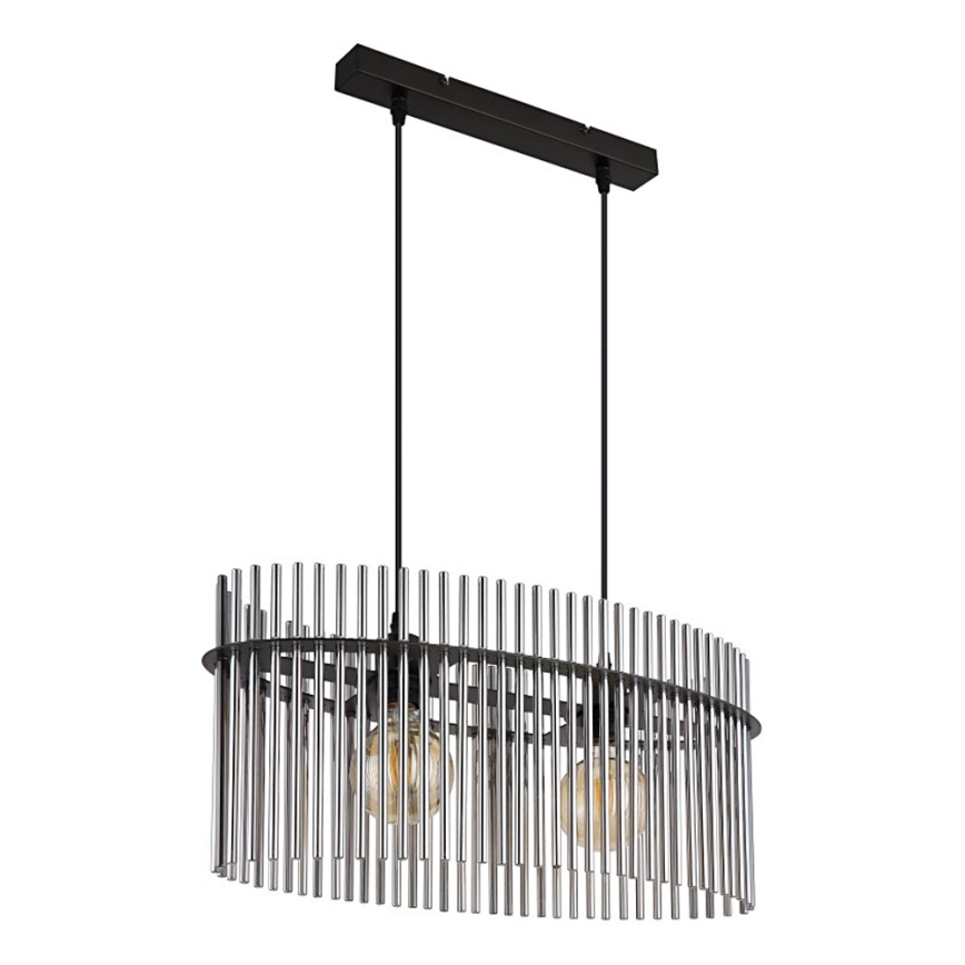 Globo - Lampadario a sospensione con filo 2xE27/60W/230V nero