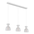Globo - Lampadario a sospensione con filo 3xE14/40W/230V bianco