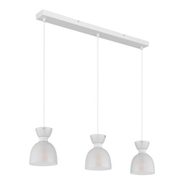 Globo - Lampadario a sospensione con filo 3xE14/40W/230V bianco