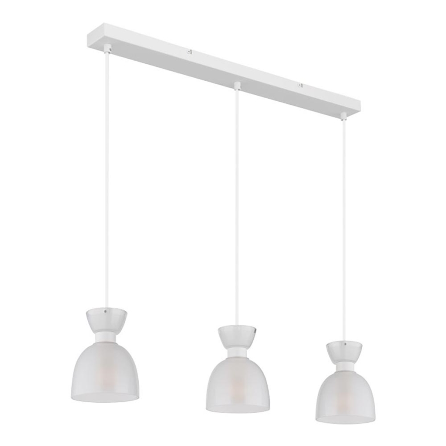 Globo - Lampadario a sospensione con filo 3xE14/40W/230V bianco