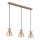 Globo - Lampadario a sospensione con filo 3xE14/40W/230V marrone/fumé