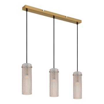 Globo - Lampadario a sospensione con filo 3xE14/40W/230V oro