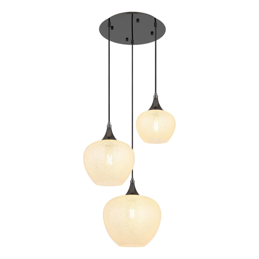 Globo - Lampadario a sospensione con filo 3xE27/40W/230V bianco/antracite